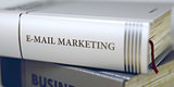 E-mail Marketing. Book Title on the Spine. 3D.