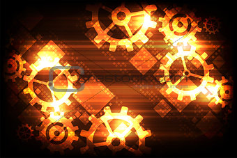 Vector abstract background technology gears concept.