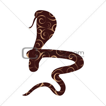 Cobra snake reptile color silhouette animal