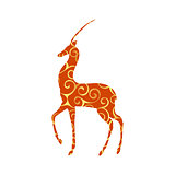 Antelope mammal color silhouette animal