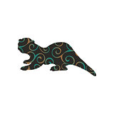 Otter mammal color silhouette animal
