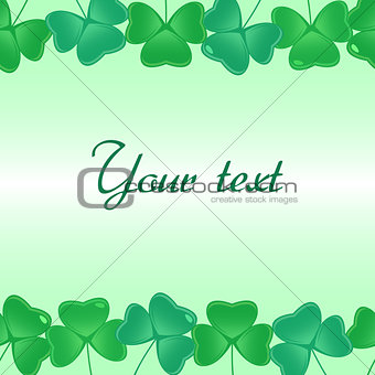 Seamless pattern with shamrock leaves for footer and banner