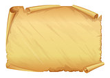 Golden old scroll of parchment