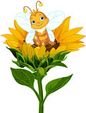 Queen Bee on Sunflower