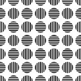 Dotted geometric seamles pattern. Striped cirlces - endless background.