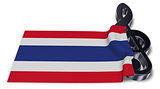clef symbol symbol and flag of thailand - 3d rendering