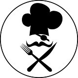 Icon chef / food item, restaurant / fast food, vector,logo