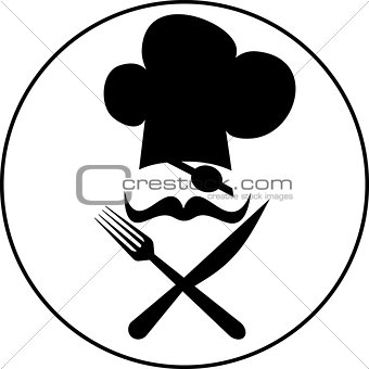 Icon chef / food item, restaurant / fast food, vector,logo