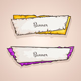 Old banners vector collection.