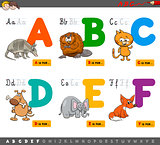 educational cartoon alphabet letters for learning