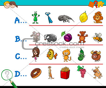 first letter of a word activity game