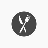 Crossed fork and knife icon
