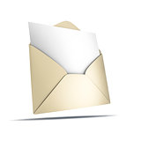 an envelope with a blank letter