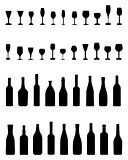 bottles and glasses