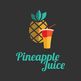 Pineapple juice banner or menu