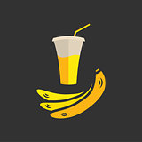 Banana juice banner or menu