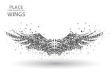 Particles of Wings,full enterprising across significance vector illustration.