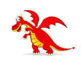 Red dragon cartoon