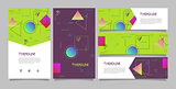 Abstract vector polygonal design banners and booklet templates