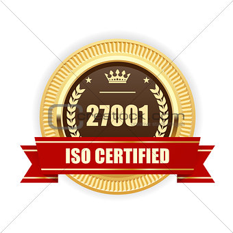 ISO 27001 certified medal - Information security management