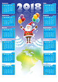 Santa Claus with Calendar 2018