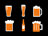 vector illustration of a glass of beer