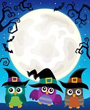 Halloween image with owls theme 4