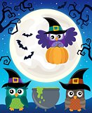 Halloween image with owls theme 5