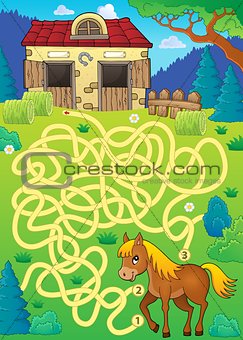 Maze 33 with horse theme