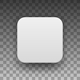 White Blank App Icon Button Template
