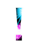 Sparkler firework symbol isolated on white background. Vector design light effect alphabet. Attention symbol