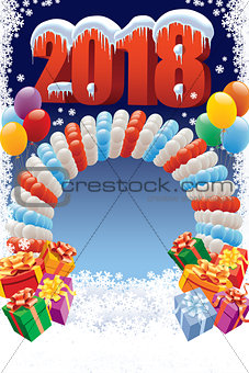 New Year decoration with balloons
