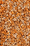 Healthy multigrain hoops breakfast cereal background