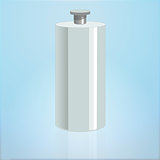 Realistic mockup cosmetic bottle, container. Dispenser for cream, soups, foams and other cosmetics. Vector illustration.