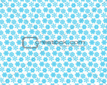 Pattern with different snowflakes