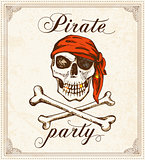 Vintage pirate background