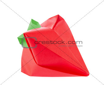 Ripe strawberry of origami