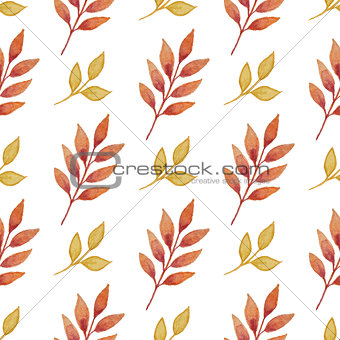 Autumn pattern with leaves