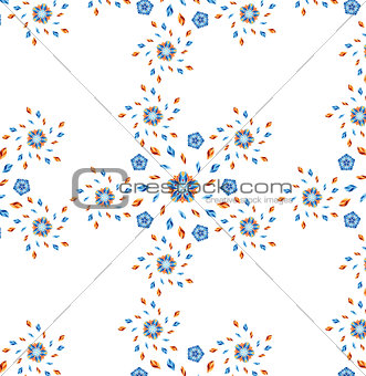 Vector flower seamless pattern.