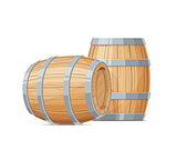 Two Wooden barrel for wine or beer