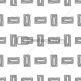 Abstract geometric rectangle line shapes seamless vector pattern.