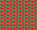 Slice of watermelon on a green background