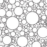 Seamless pattern with soap bubbles isolated on white background.