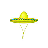 Sombrero hat in yellow design