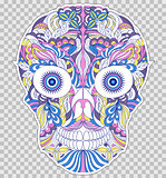 abstract floral skull