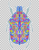 abstract colorful beetle