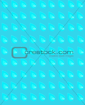 Seamless pattern with summer blue raindrops