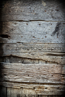 Old rustic wooden door