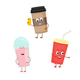 Set of funny characters from drink.