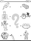 match objects educational coloring book